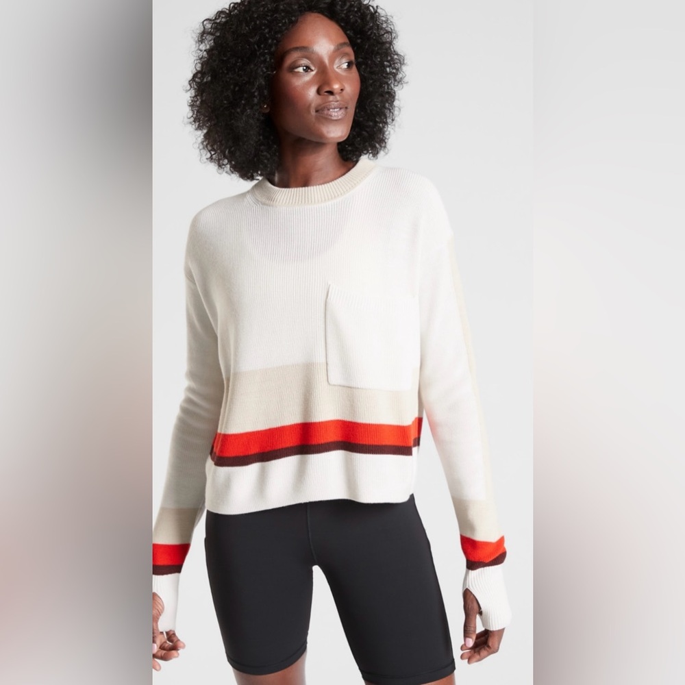 Athleta Trailhead Colorblock Sweater Size Medium